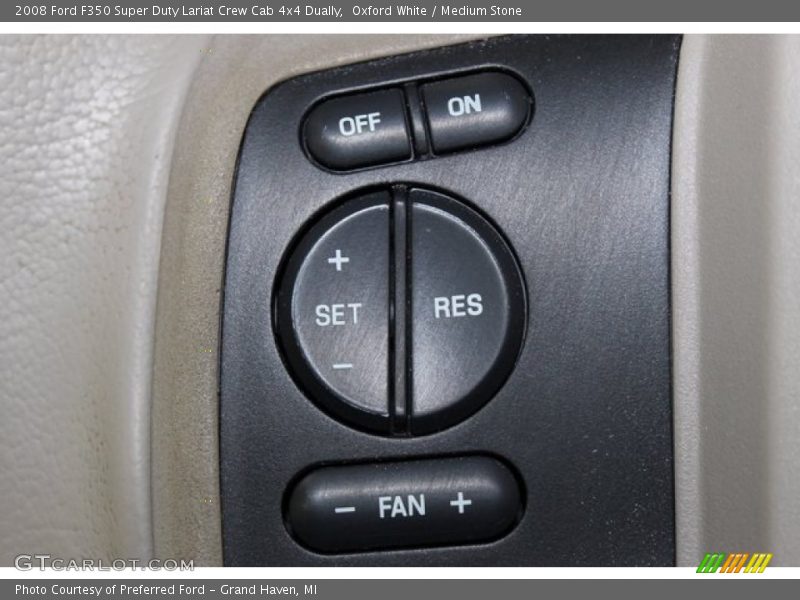 Oxford White / Medium Stone 2008 Ford F350 Super Duty Lariat Crew Cab 4x4 Dually
