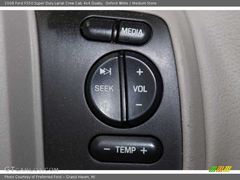 Oxford White / Medium Stone 2008 Ford F350 Super Duty Lariat Crew Cab 4x4 Dually