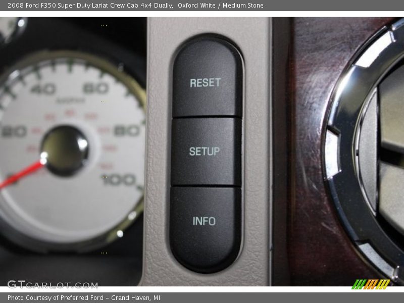 Oxford White / Medium Stone 2008 Ford F350 Super Duty Lariat Crew Cab 4x4 Dually