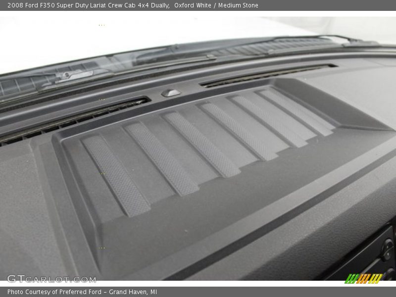 Oxford White / Medium Stone 2008 Ford F350 Super Duty Lariat Crew Cab 4x4 Dually
