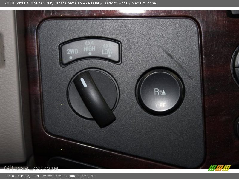 Oxford White / Medium Stone 2008 Ford F350 Super Duty Lariat Crew Cab 4x4 Dually