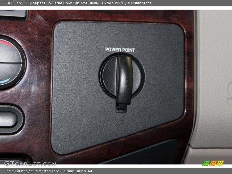 Oxford White / Medium Stone 2008 Ford F350 Super Duty Lariat Crew Cab 4x4 Dually