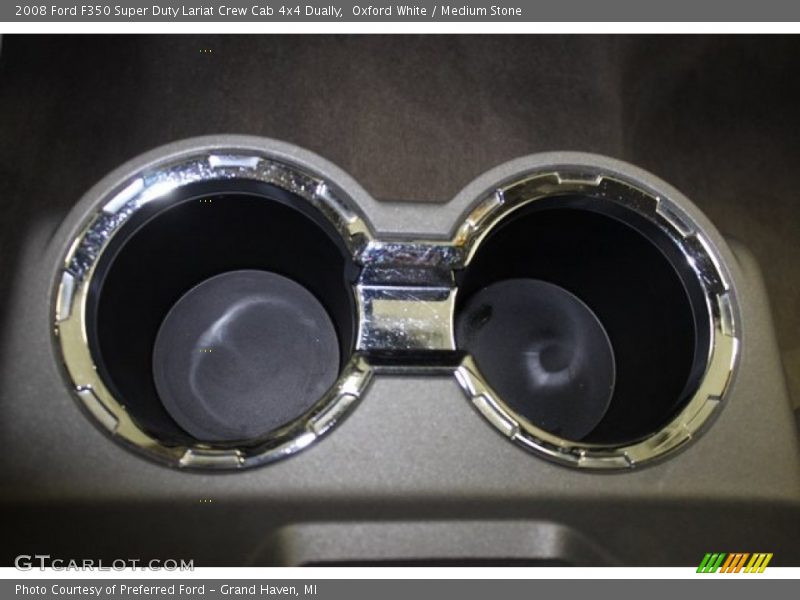 Oxford White / Medium Stone 2008 Ford F350 Super Duty Lariat Crew Cab 4x4 Dually