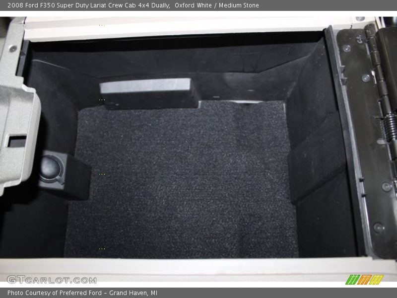 Oxford White / Medium Stone 2008 Ford F350 Super Duty Lariat Crew Cab 4x4 Dually