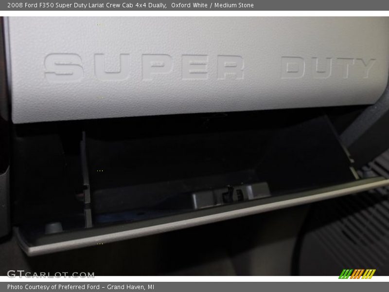 Oxford White / Medium Stone 2008 Ford F350 Super Duty Lariat Crew Cab 4x4 Dually