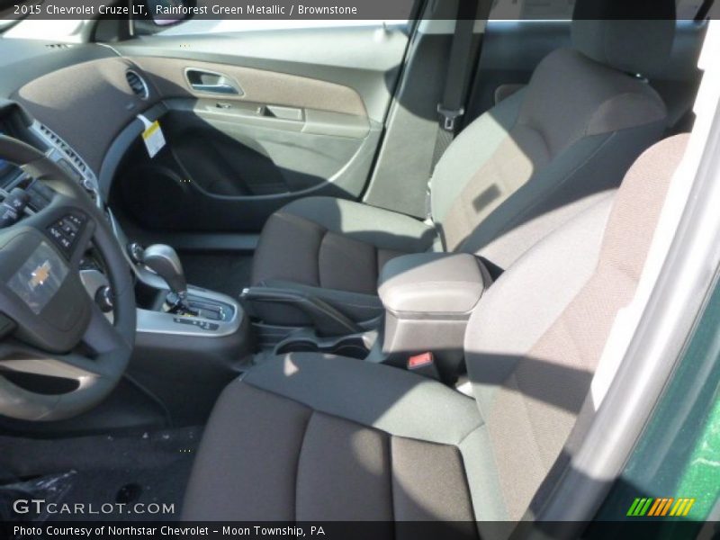 Rainforest Green Metallic / Brownstone 2015 Chevrolet Cruze LT