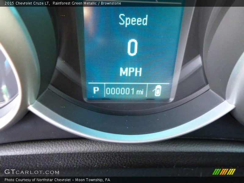 Rainforest Green Metallic / Brownstone 2015 Chevrolet Cruze LT