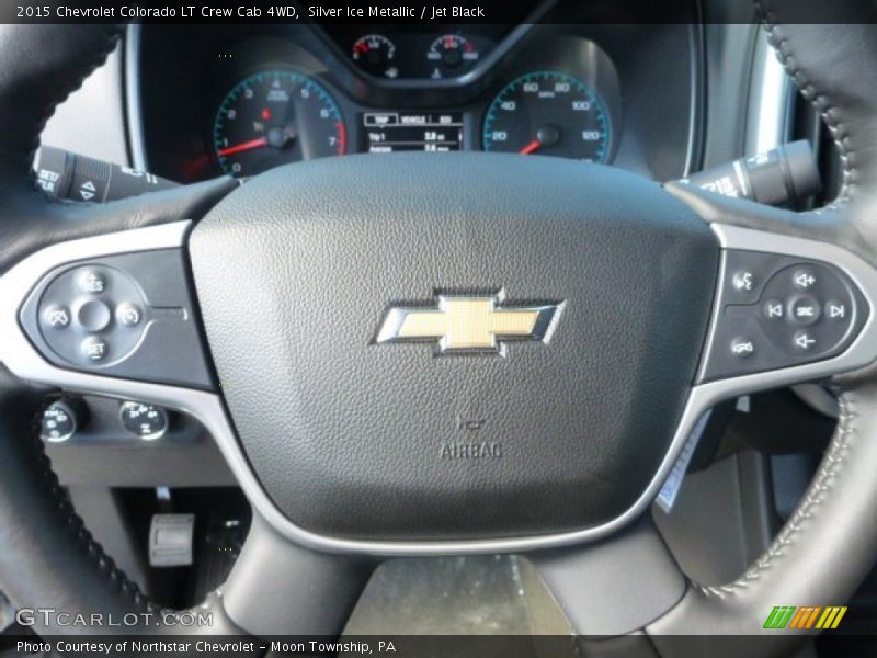 Silver Ice Metallic / Jet Black 2015 Chevrolet Colorado LT Crew Cab 4WD