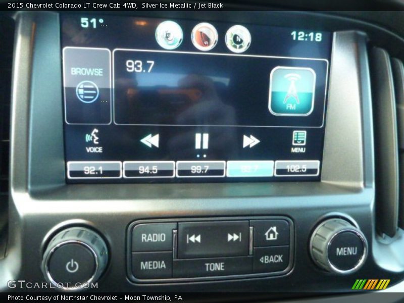 Silver Ice Metallic / Jet Black 2015 Chevrolet Colorado LT Crew Cab 4WD