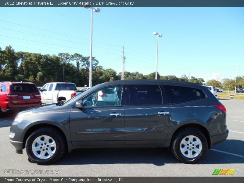 Cyber Gray Metallic / Dark Gray/Light Gray 2012 Chevrolet Traverse LS