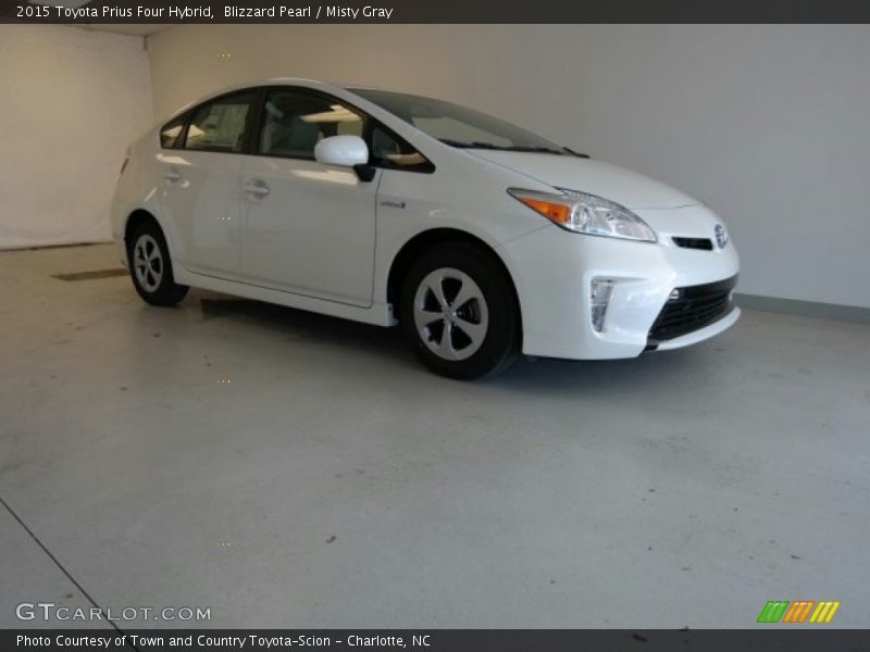Blizzard Pearl / Misty Gray 2015 Toyota Prius Four Hybrid