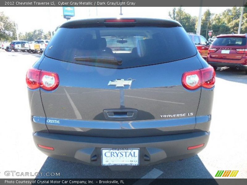 Cyber Gray Metallic / Dark Gray/Light Gray 2012 Chevrolet Traverse LS