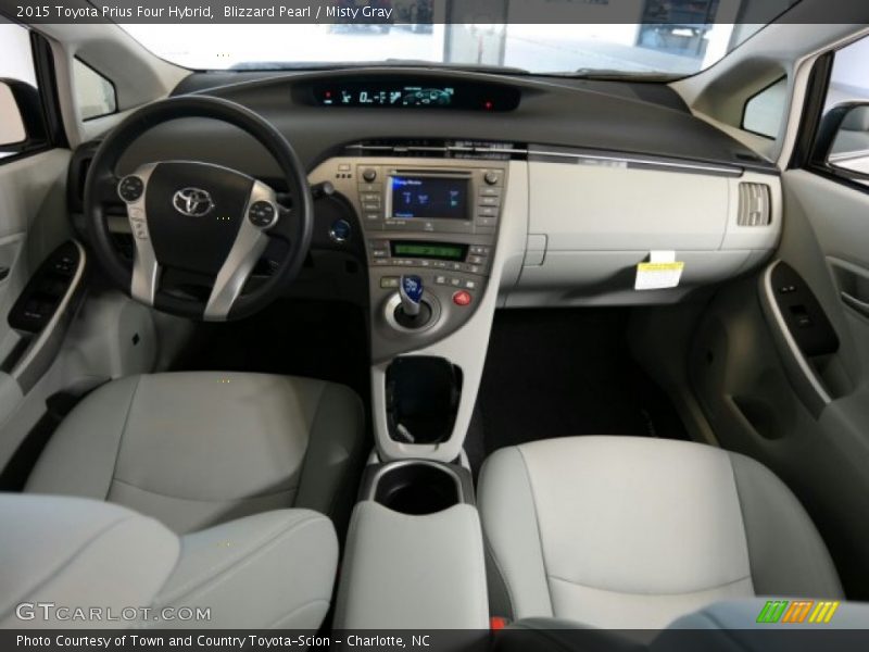 Blizzard Pearl / Misty Gray 2015 Toyota Prius Four Hybrid