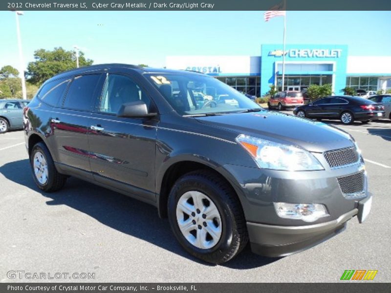 Cyber Gray Metallic / Dark Gray/Light Gray 2012 Chevrolet Traverse LS