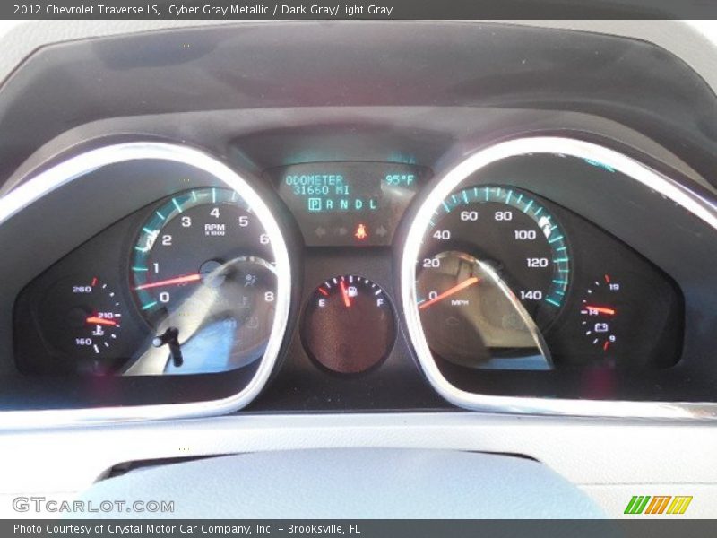 Cyber Gray Metallic / Dark Gray/Light Gray 2012 Chevrolet Traverse LS