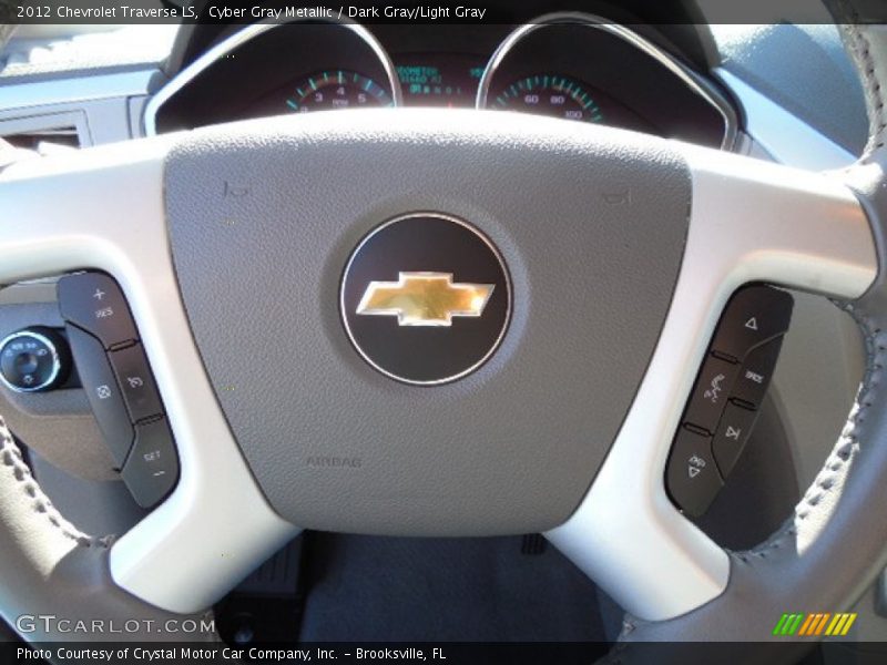 Cyber Gray Metallic / Dark Gray/Light Gray 2012 Chevrolet Traverse LS