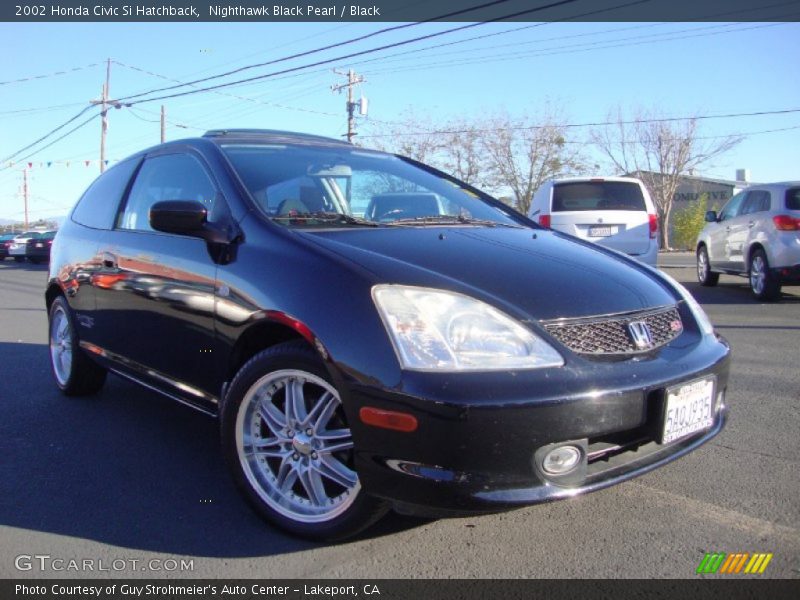 Nighthawk Black Pearl / Black 2002 Honda Civic Si Hatchback