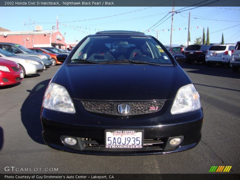 Nighthawk Black Pearl / Black 2002 Honda Civic Si Hatchback
