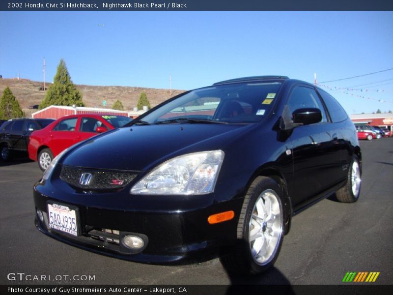 Nighthawk Black Pearl / Black 2002 Honda Civic Si Hatchback