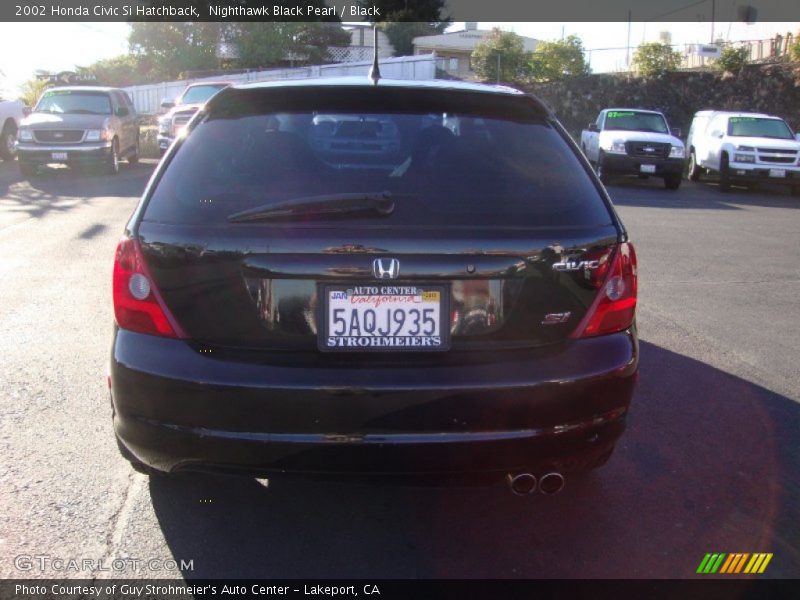 Nighthawk Black Pearl / Black 2002 Honda Civic Si Hatchback