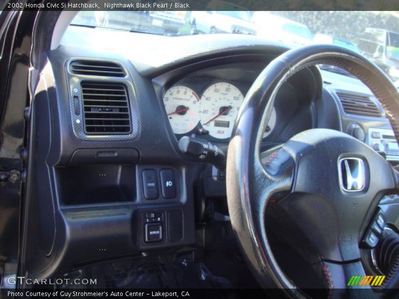 Nighthawk Black Pearl / Black 2002 Honda Civic Si Hatchback