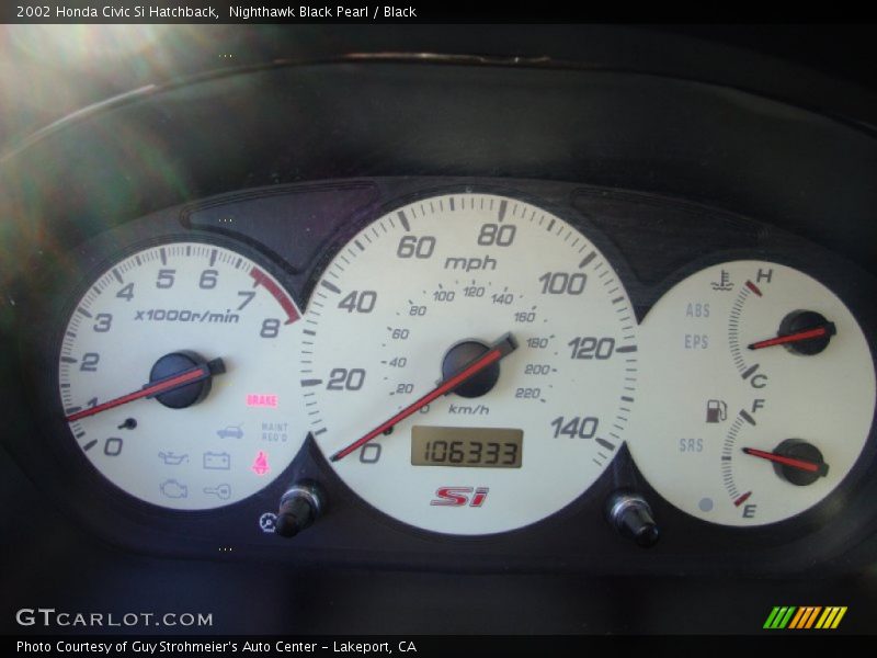 Nighthawk Black Pearl / Black 2002 Honda Civic Si Hatchback