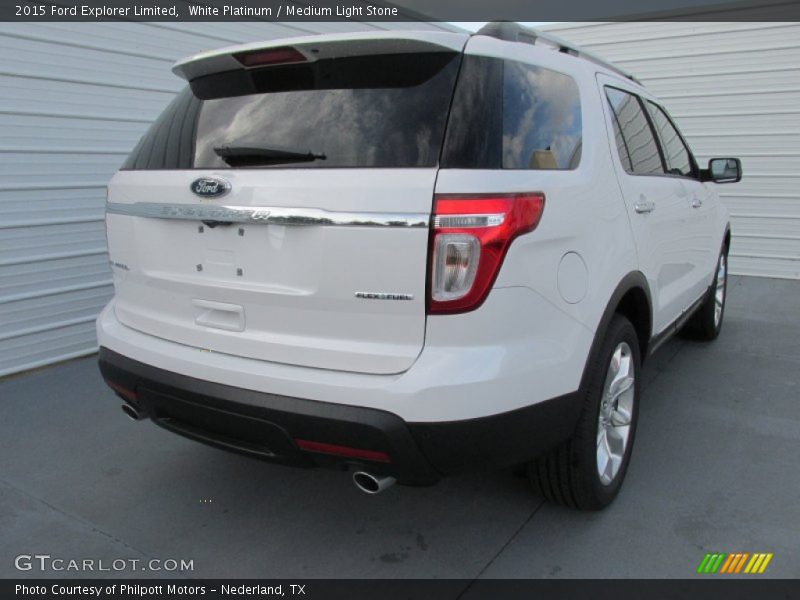 White Platinum / Medium Light Stone 2015 Ford Explorer Limited