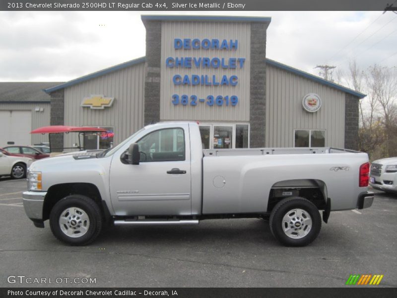 Silver Ice Metallic / Ebony 2013 Chevrolet Silverado 2500HD LT Regular Cab 4x4