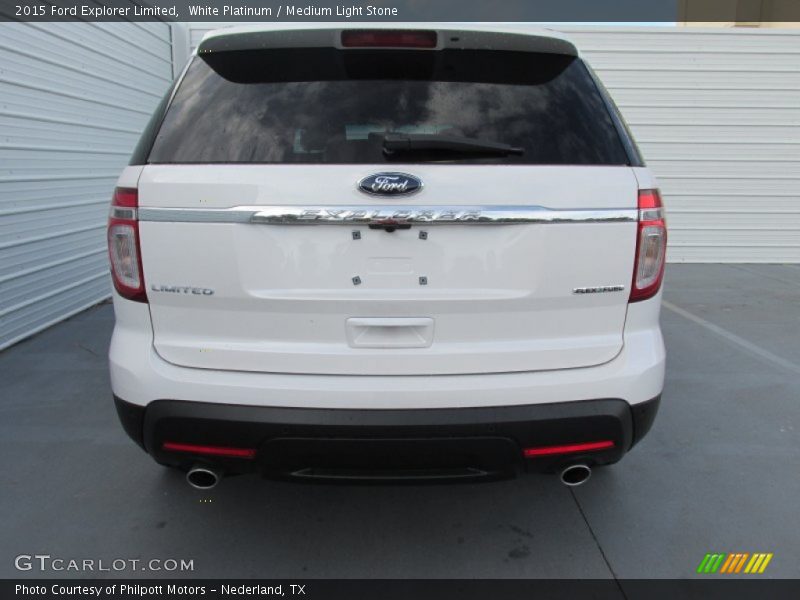 White Platinum / Medium Light Stone 2015 Ford Explorer Limited