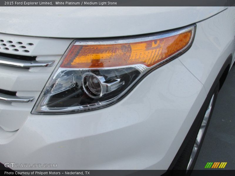 White Platinum / Medium Light Stone 2015 Ford Explorer Limited