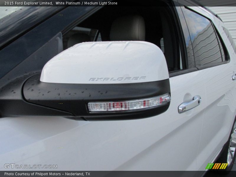 White Platinum / Medium Light Stone 2015 Ford Explorer Limited