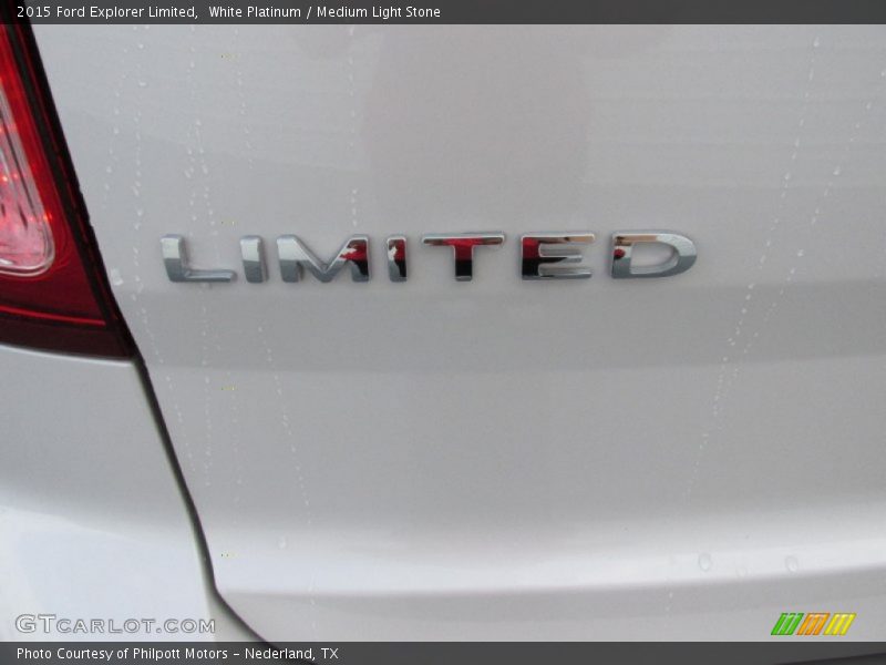 White Platinum / Medium Light Stone 2015 Ford Explorer Limited