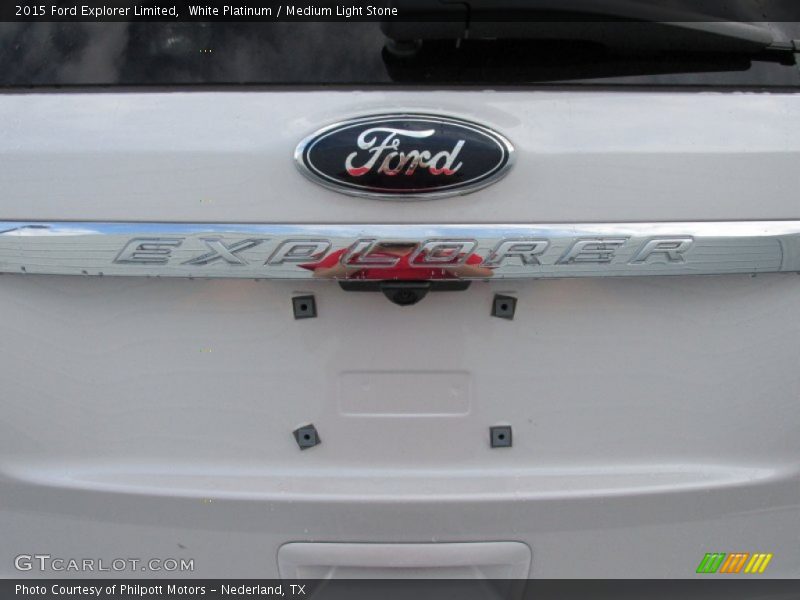 White Platinum / Medium Light Stone 2015 Ford Explorer Limited