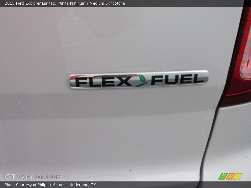 White Platinum / Medium Light Stone 2015 Ford Explorer Limited