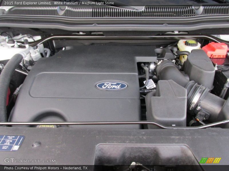 White Platinum / Medium Light Stone 2015 Ford Explorer Limited