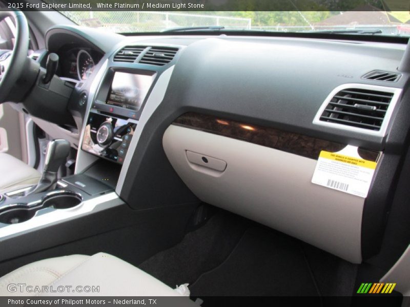 White Platinum / Medium Light Stone 2015 Ford Explorer Limited
