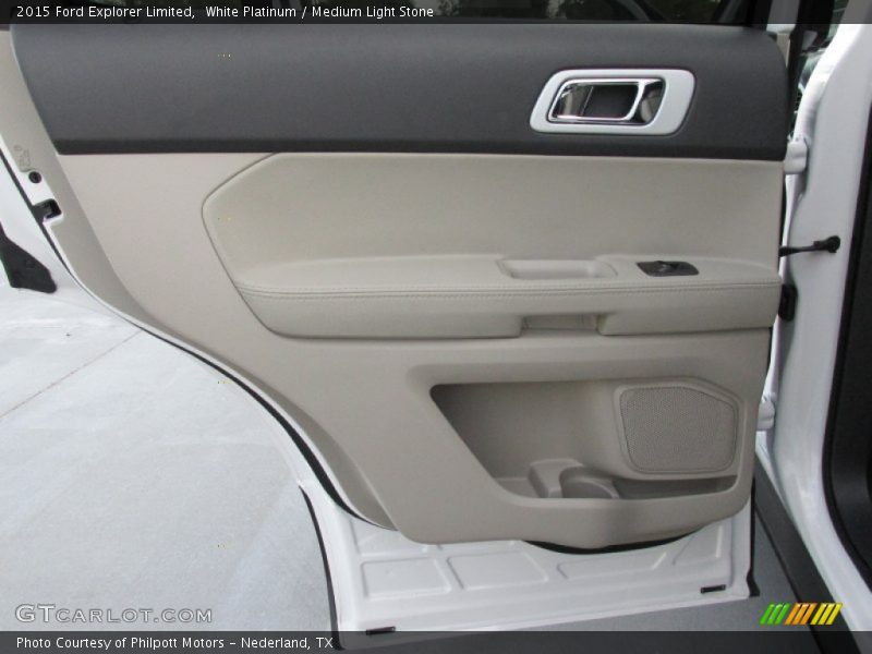 White Platinum / Medium Light Stone 2015 Ford Explorer Limited