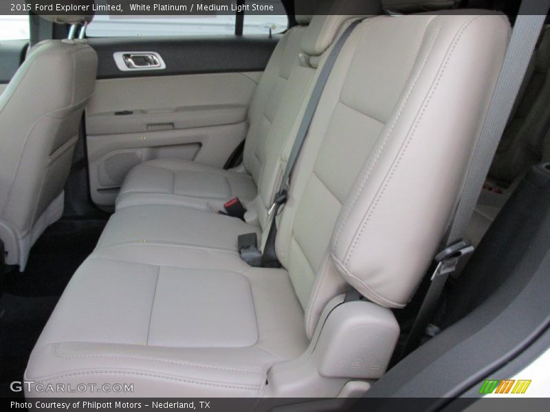 White Platinum / Medium Light Stone 2015 Ford Explorer Limited