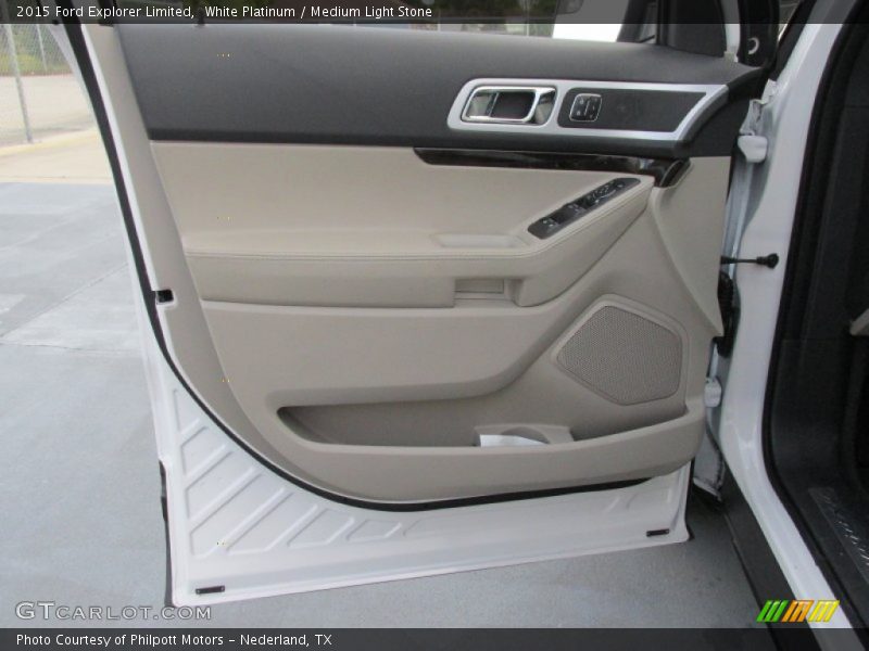 White Platinum / Medium Light Stone 2015 Ford Explorer Limited