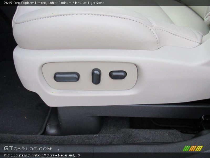 White Platinum / Medium Light Stone 2015 Ford Explorer Limited