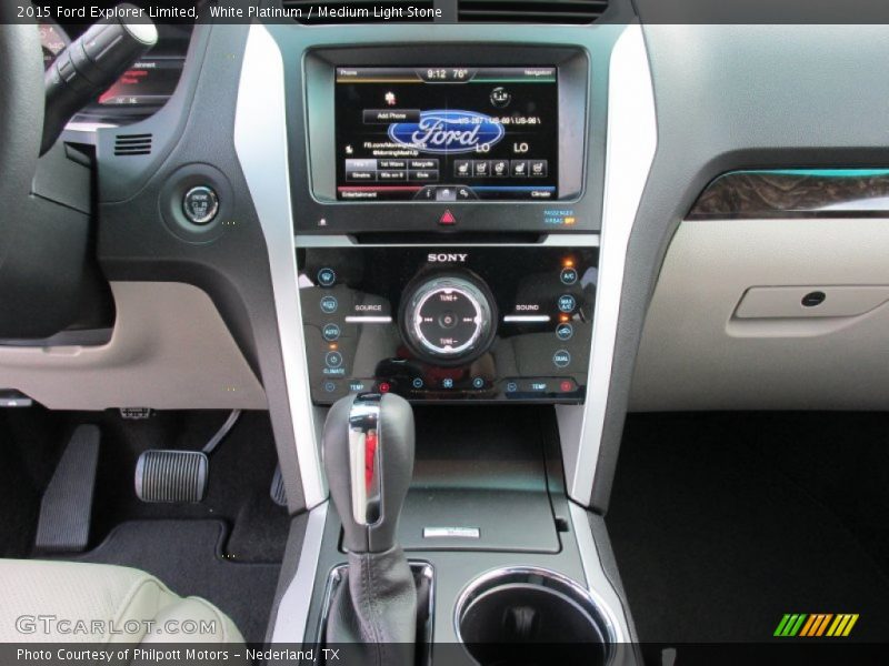 White Platinum / Medium Light Stone 2015 Ford Explorer Limited