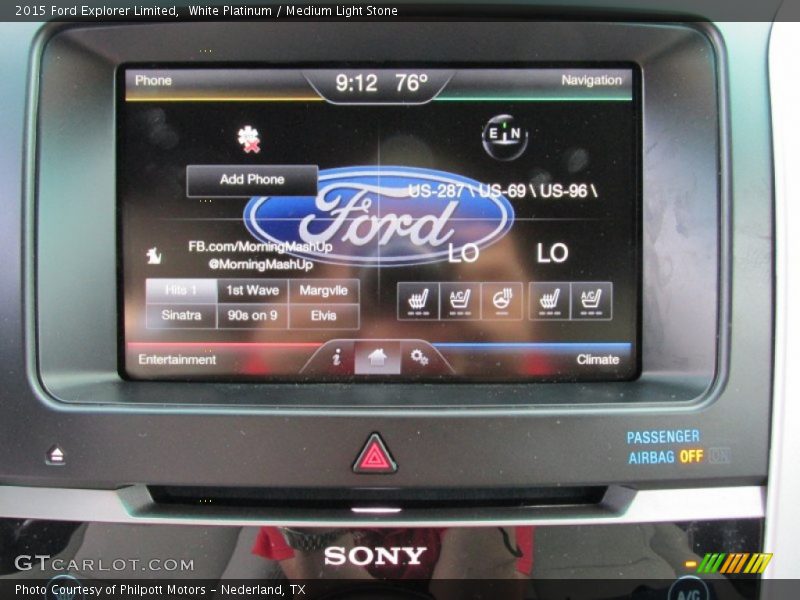 White Platinum / Medium Light Stone 2015 Ford Explorer Limited