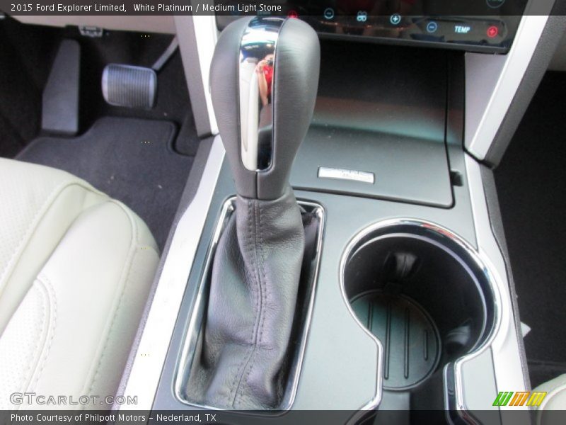White Platinum / Medium Light Stone 2015 Ford Explorer Limited