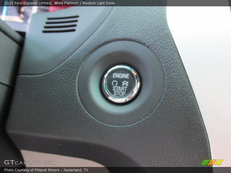 White Platinum / Medium Light Stone 2015 Ford Explorer Limited