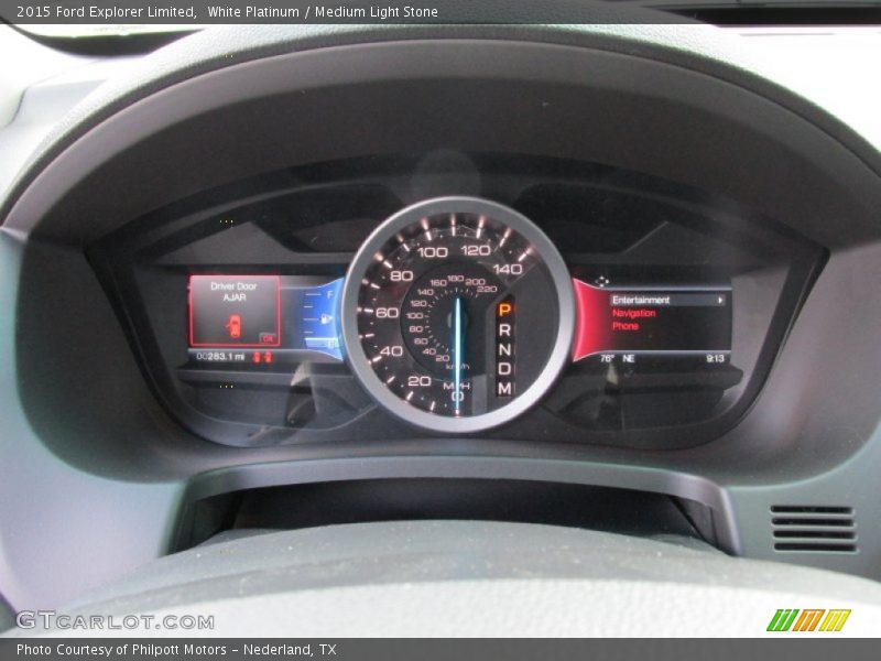White Platinum / Medium Light Stone 2015 Ford Explorer Limited