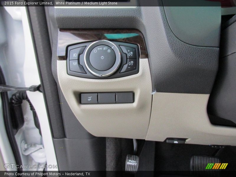 White Platinum / Medium Light Stone 2015 Ford Explorer Limited