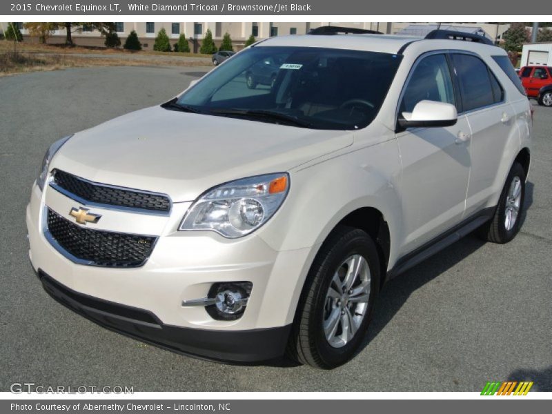 White Diamond Tricoat / Brownstone/Jet Black 2015 Chevrolet Equinox LT