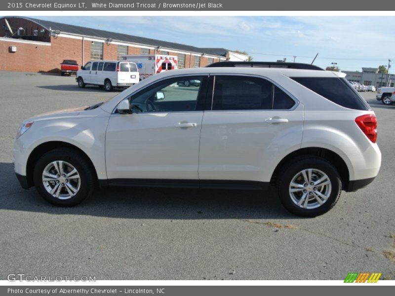 White Diamond Tricoat / Brownstone/Jet Black 2015 Chevrolet Equinox LT