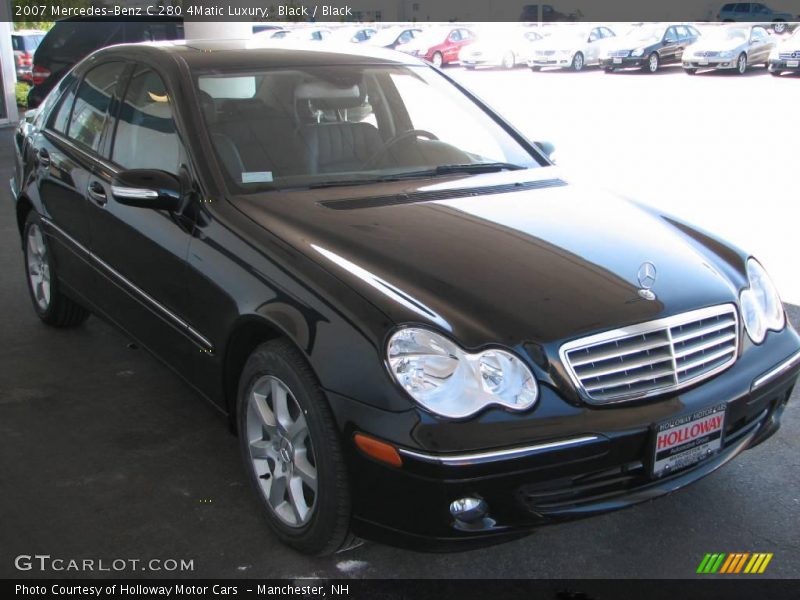 Black / Black 2007 Mercedes-Benz C 280 4Matic Luxury