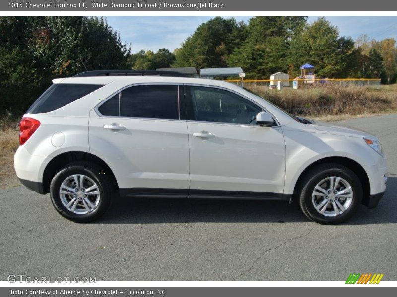 White Diamond Tricoat / Brownstone/Jet Black 2015 Chevrolet Equinox LT